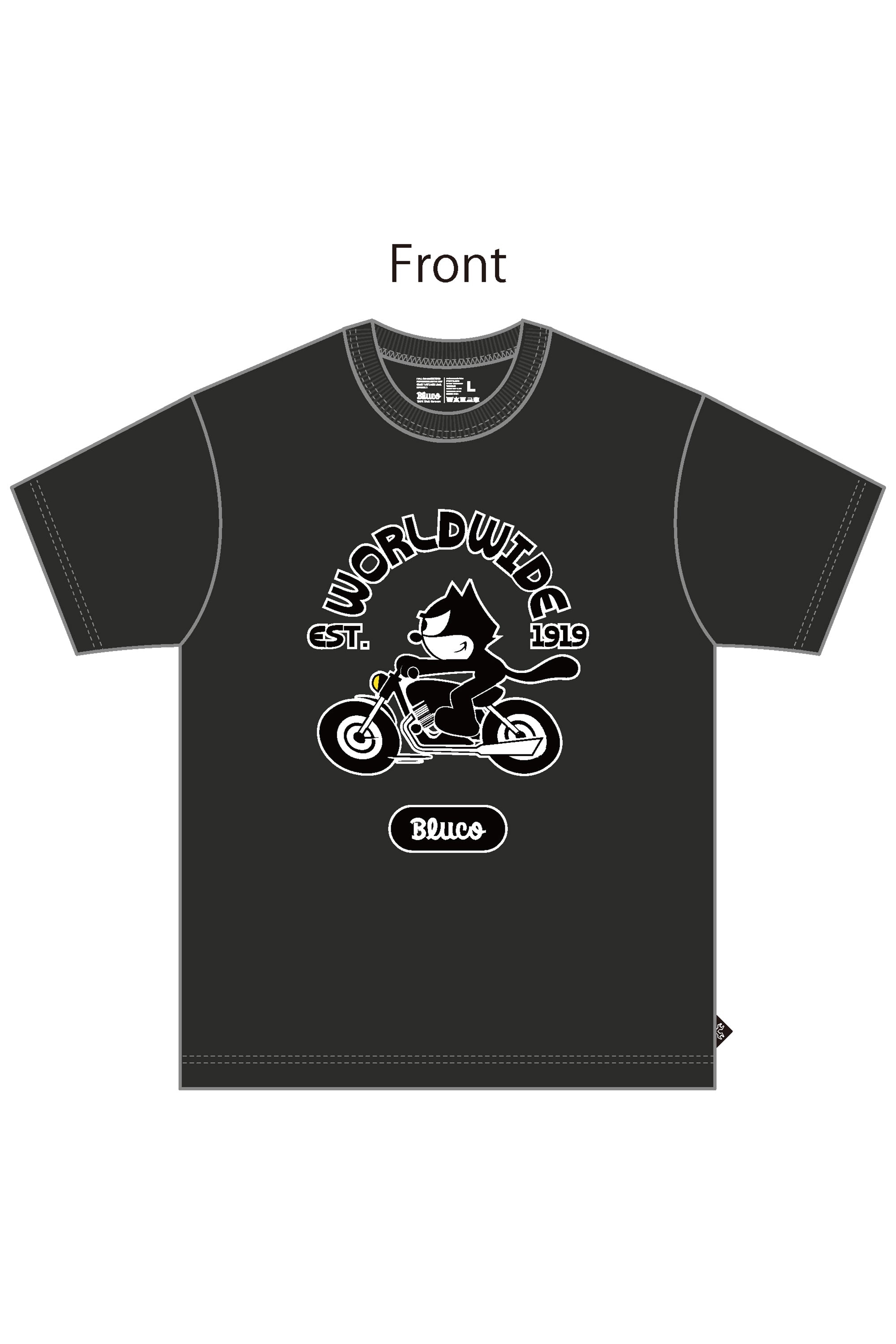 (FELIX×BLUCO) プリントTシャツ "World Wide"