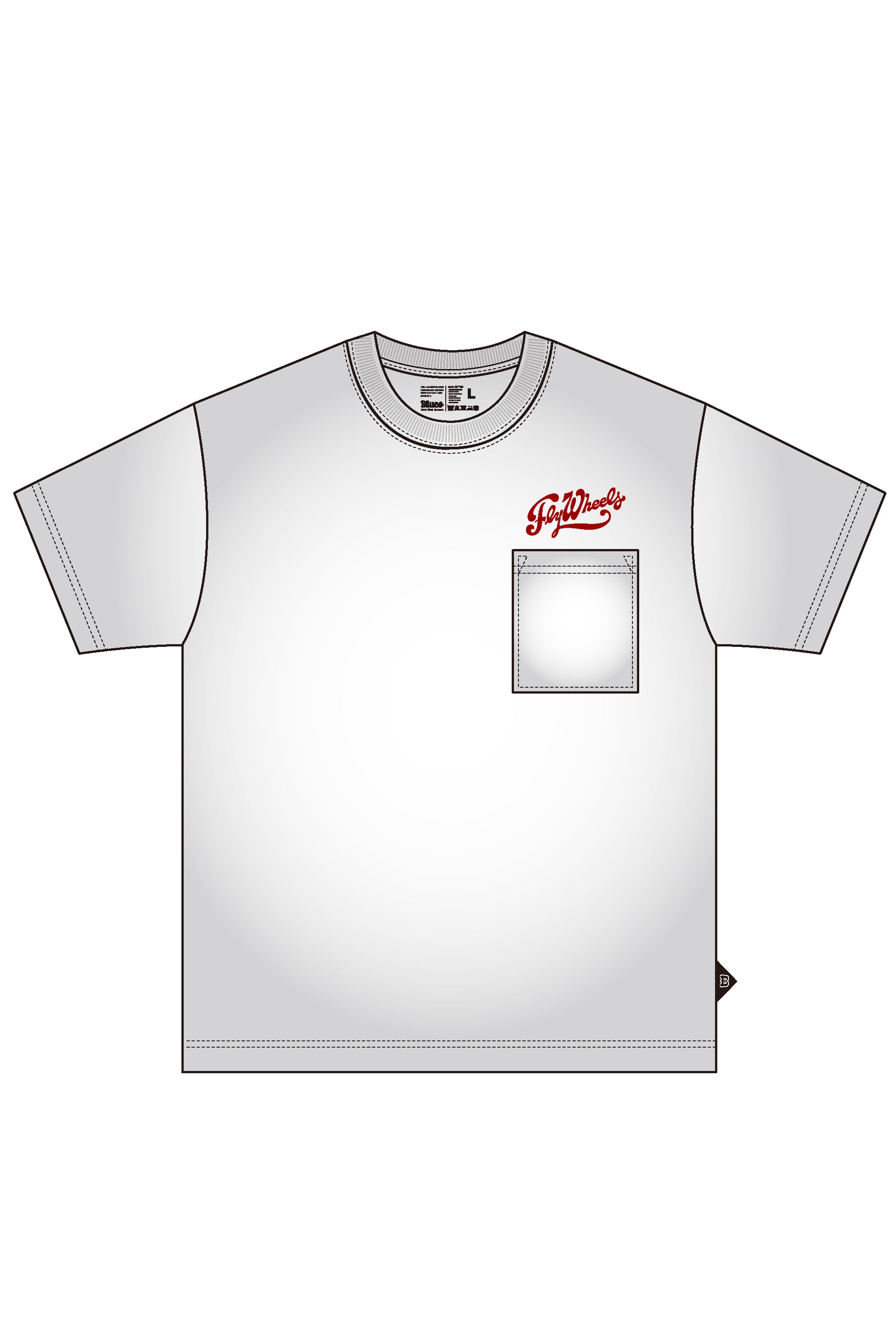 ピグメントポケットTシャツ -Fly Wheels-
