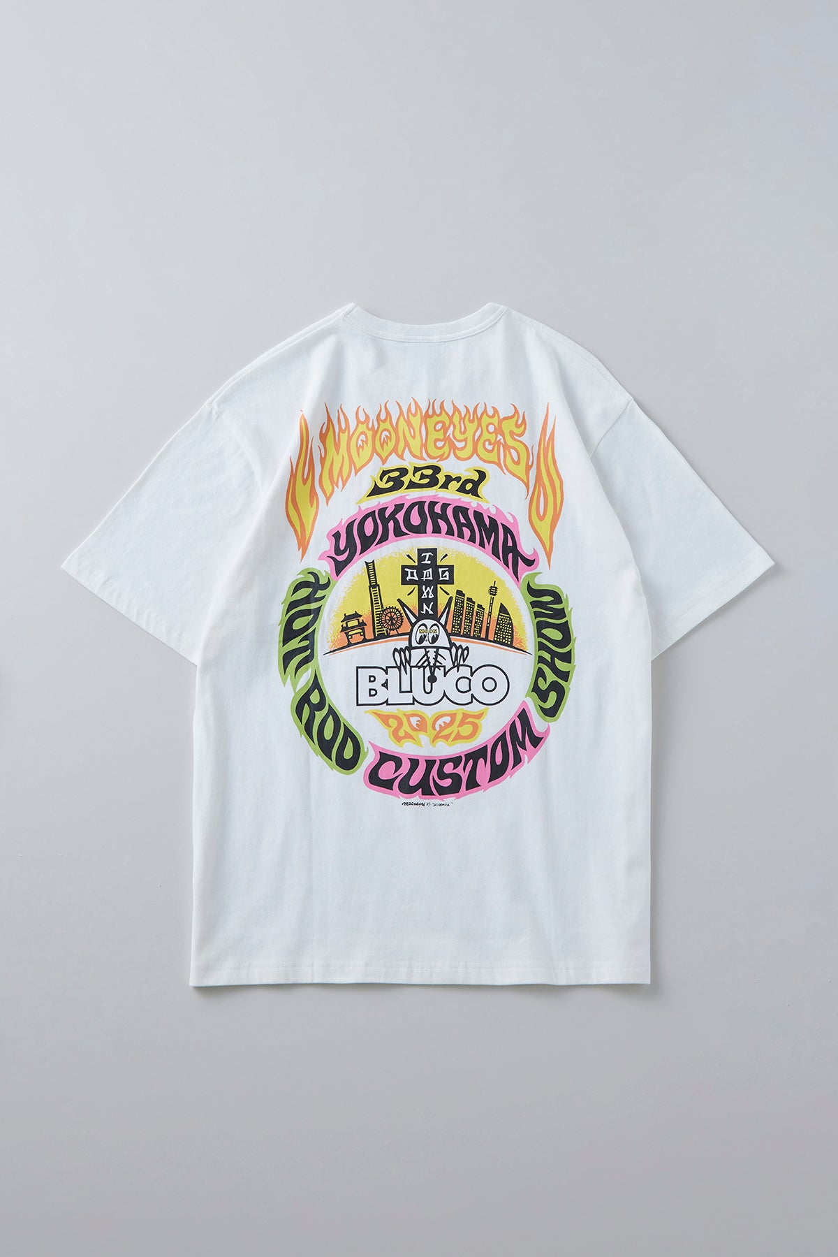 (MOONEYES x DOGTOWN x BLUCO) ポケットTシャツ -Fire-