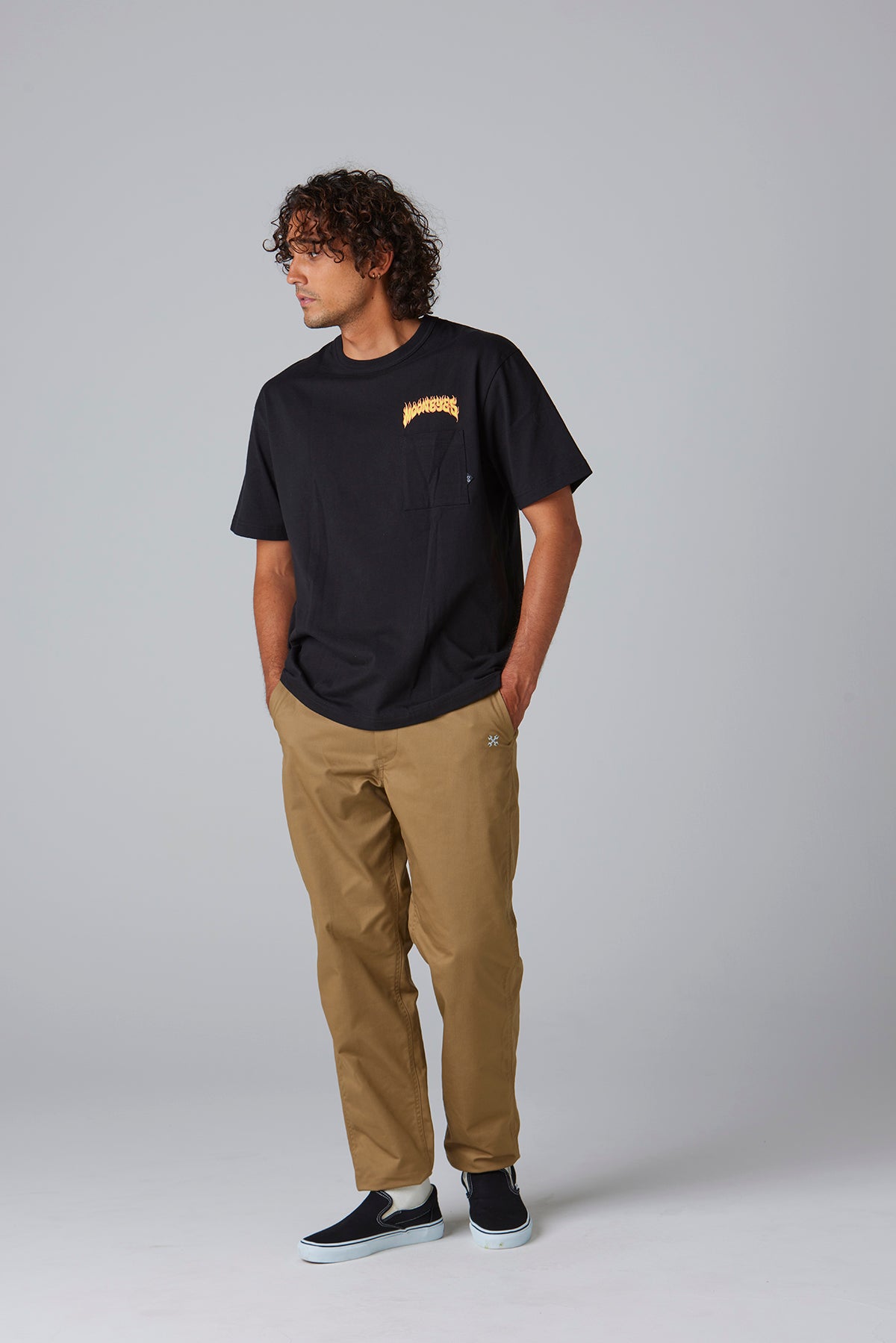 (MOONEYES x DOGTOWN x BLUCO) ポケットTシャツ -Fire-