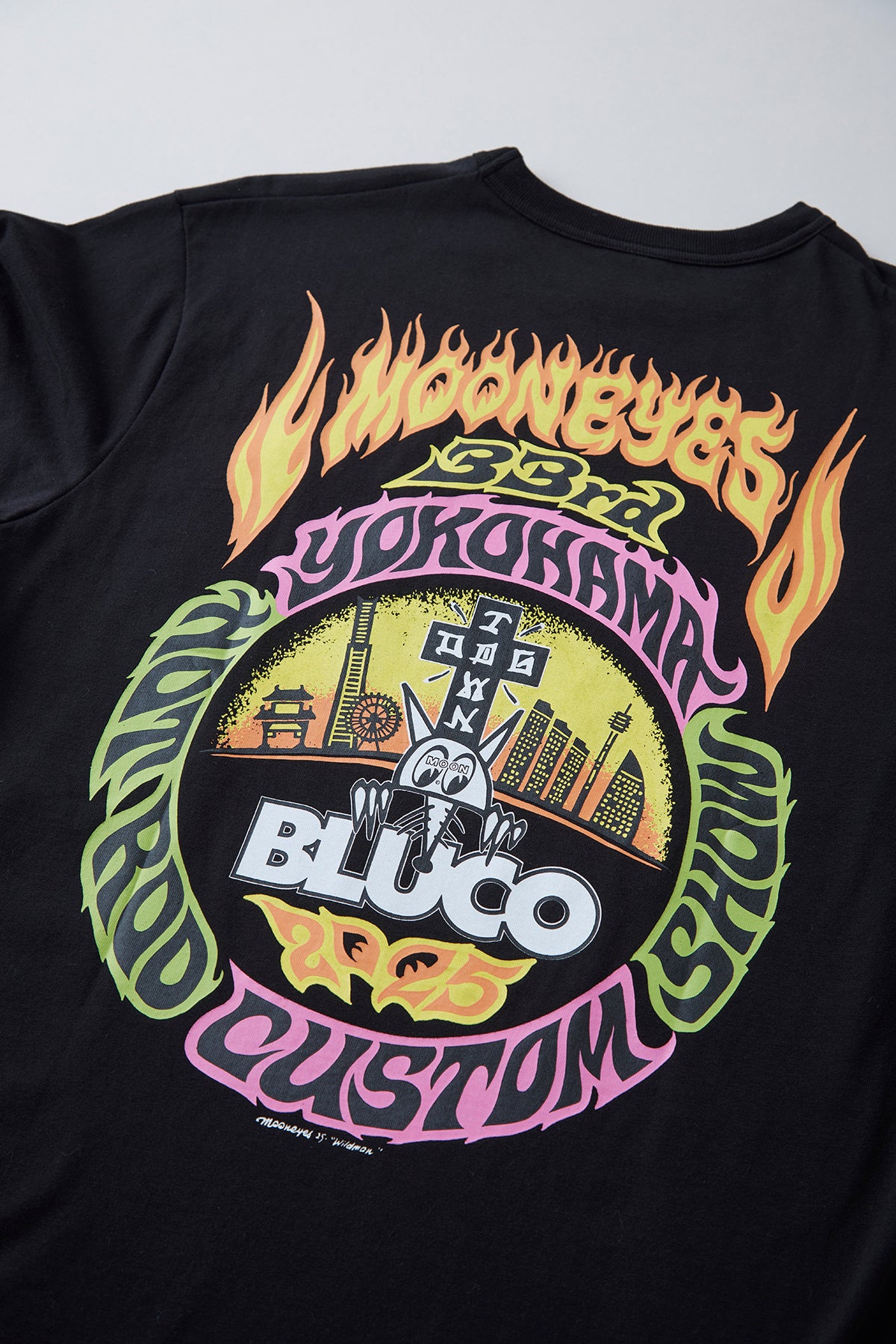 (MOONEYES x DOGTOWN x BLUCO) ポケットTシャツ -Fire-