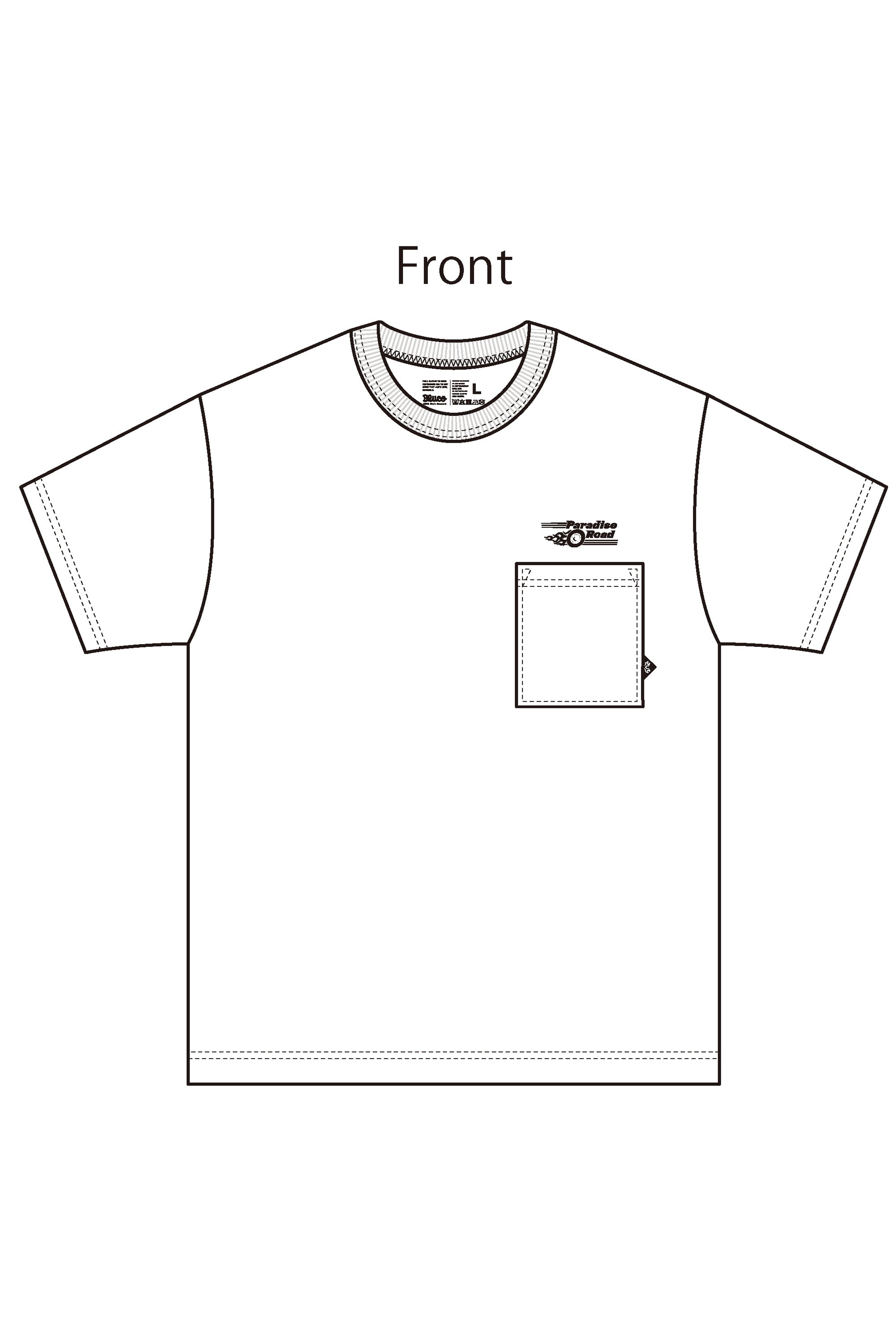 (American Graffiti×BLUCO) ポケットTシャツ "Paradise Road"