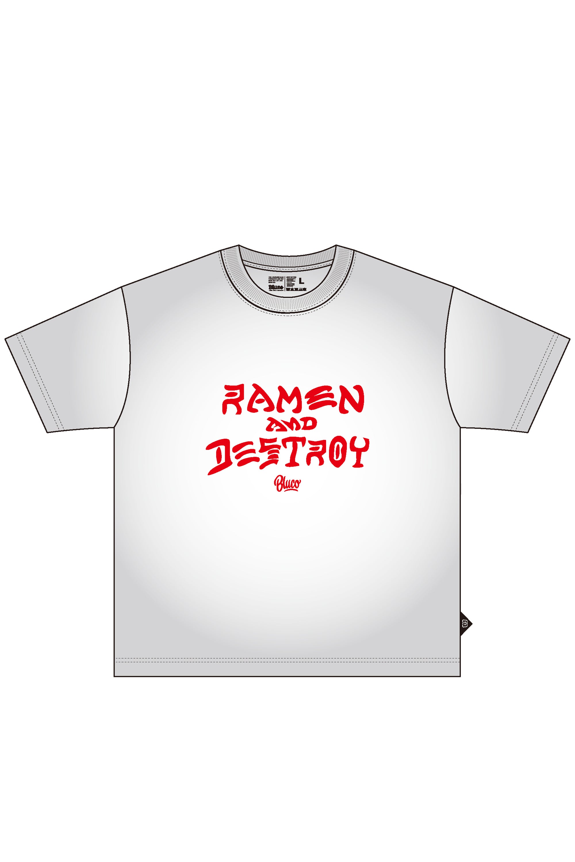 (RAMEN&DESTROY×BLUCO) ピグメントオーバーTシャツ