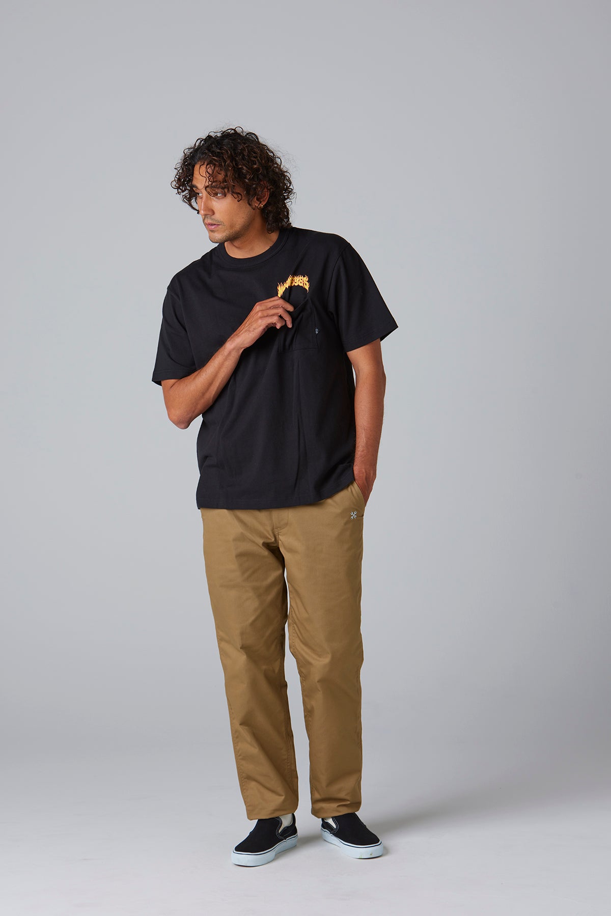 (MOONEYES x DOGTOWN x BLUCO) ポケットTシャツ -Fire-