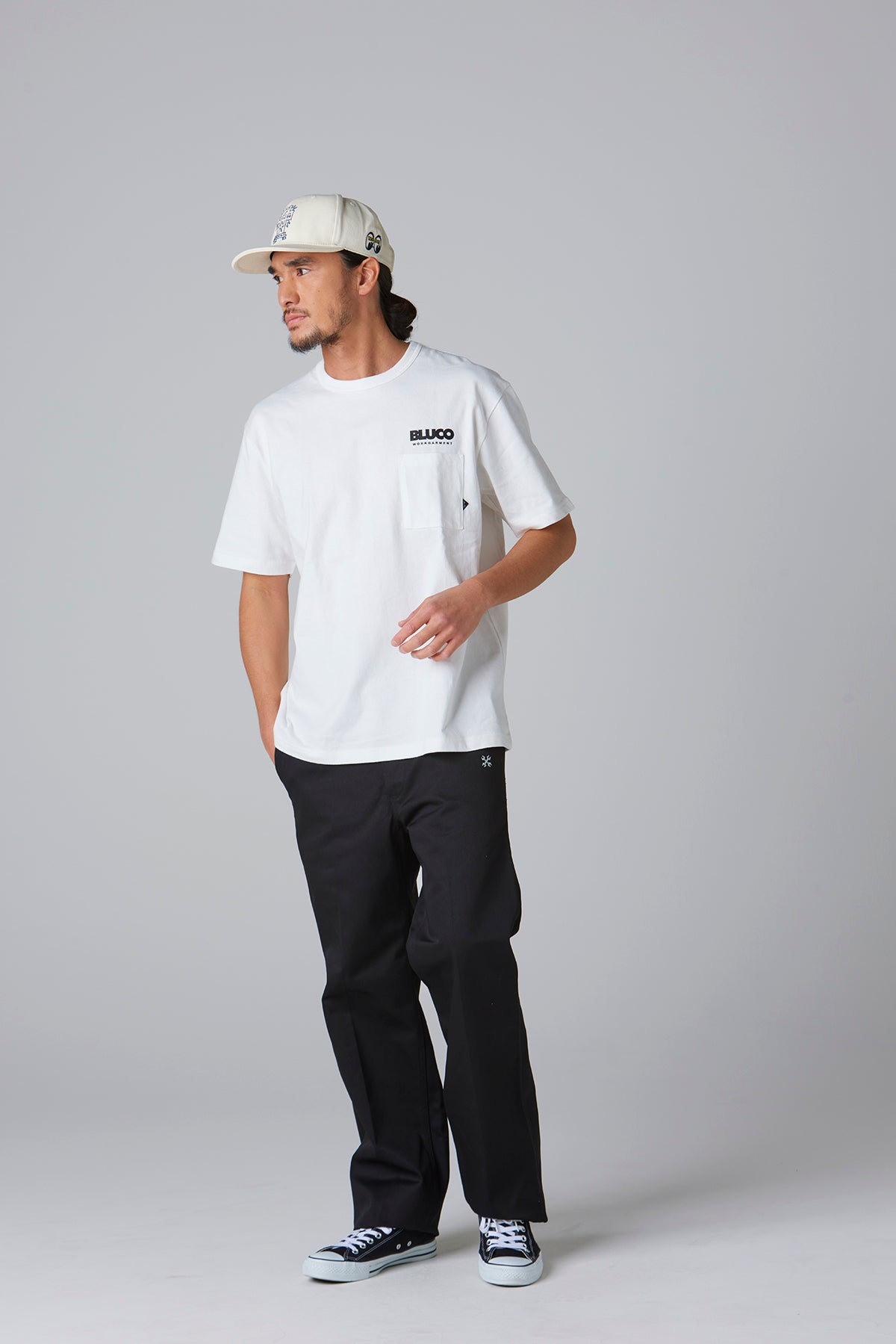 (MOONEYES x DOGTOWN x BLUCO) ポケットTシャツ - Logo-