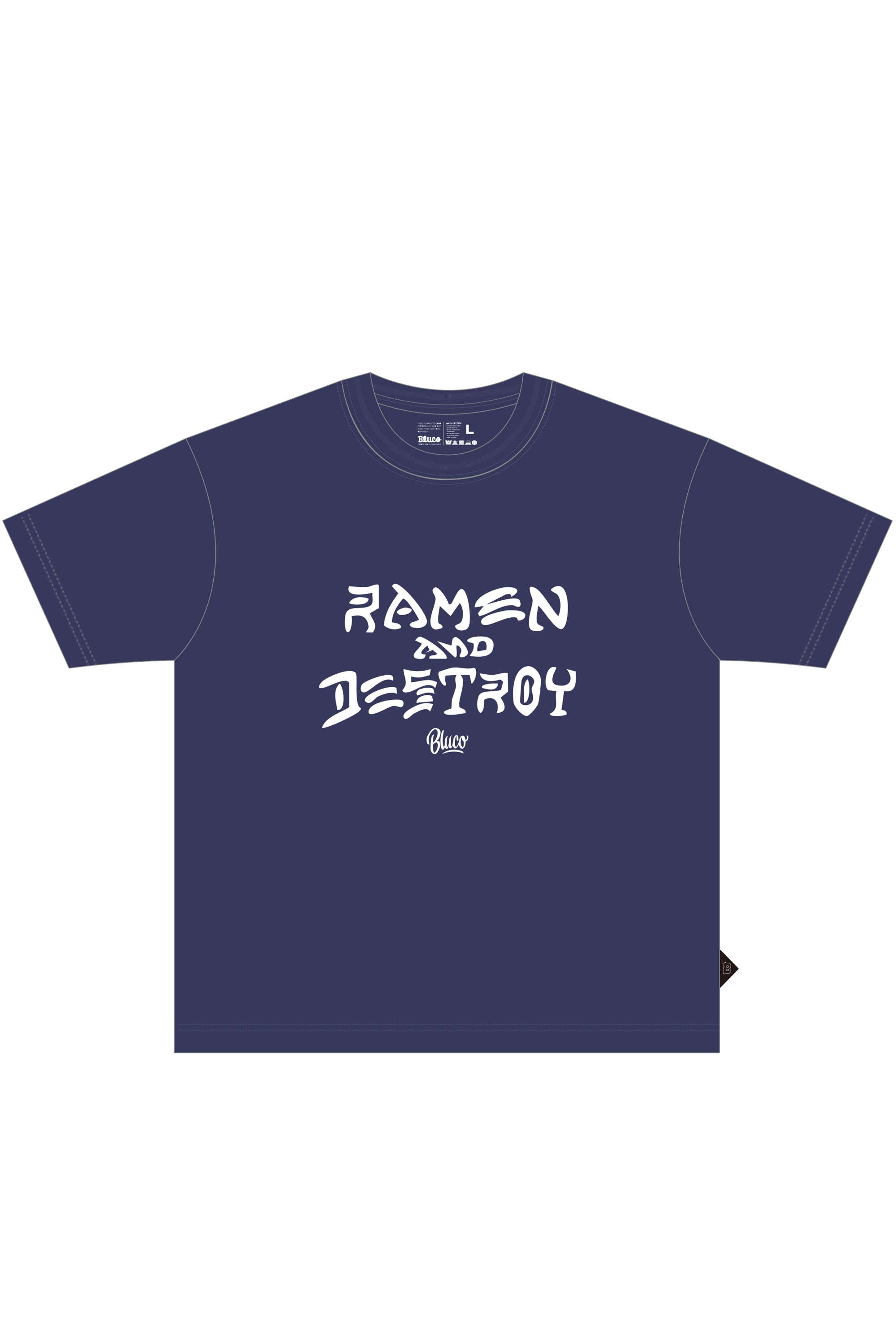 (RAMEN&DESTROY×BLUCO) ピグメントオーバーTシャツ