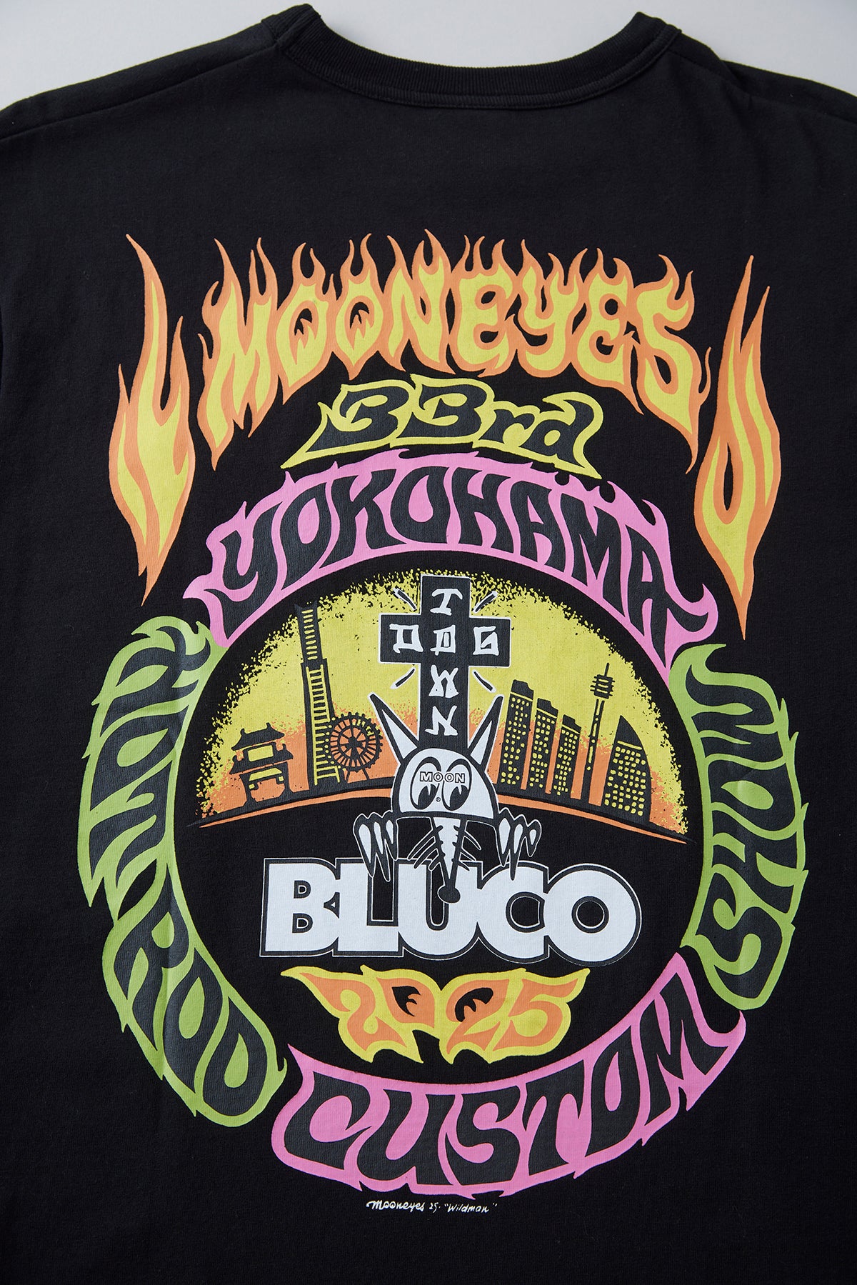 (MOONEYES x DOGTOWN x BLUCO) ポケットTシャツ -Fire-